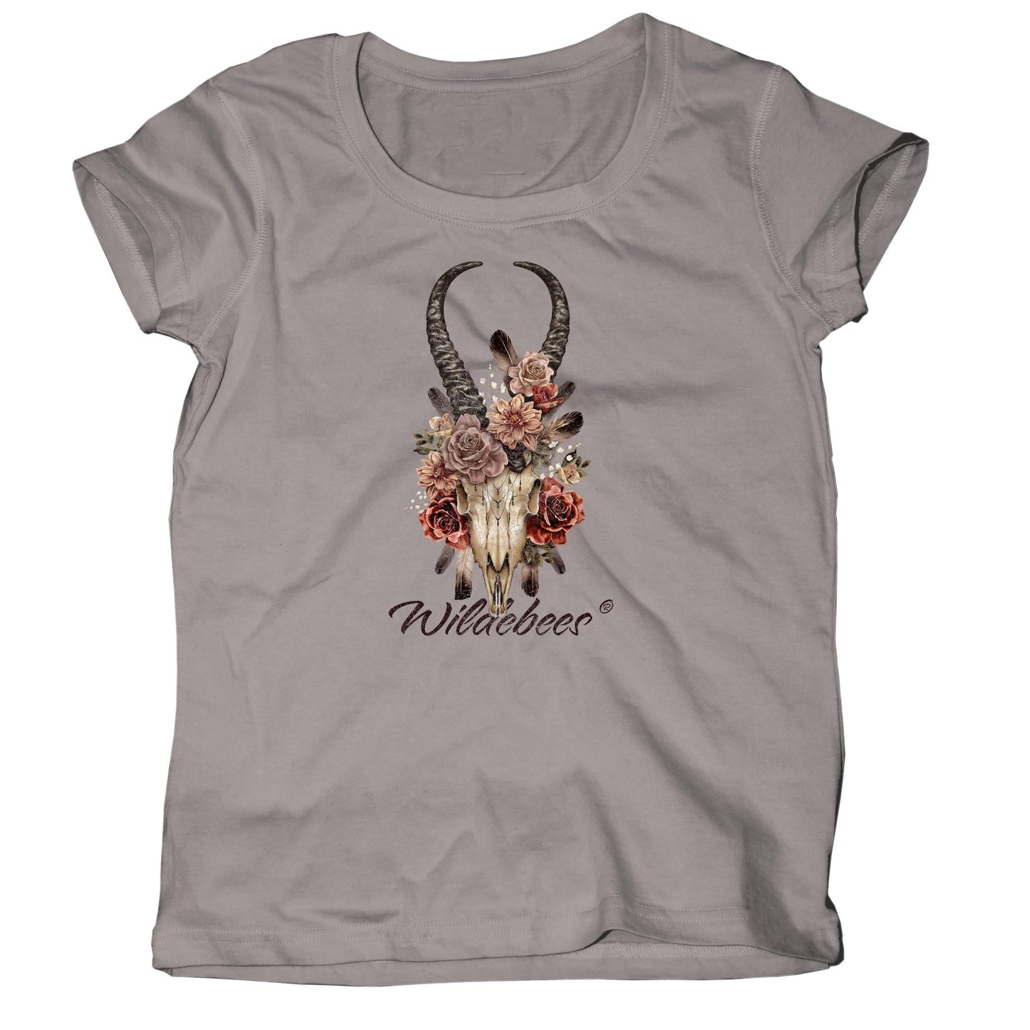 Wildebees Ladies Vintage Skull T-Shirt