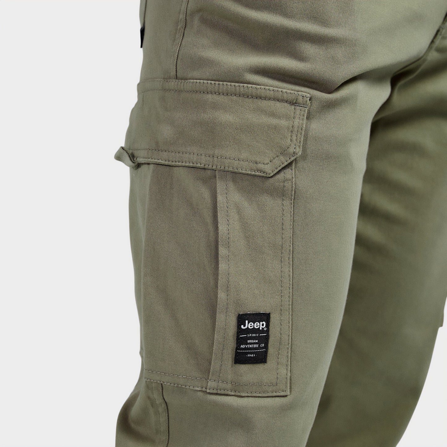 Jeep Bolt Fixed Waist Twill Cargo Pants