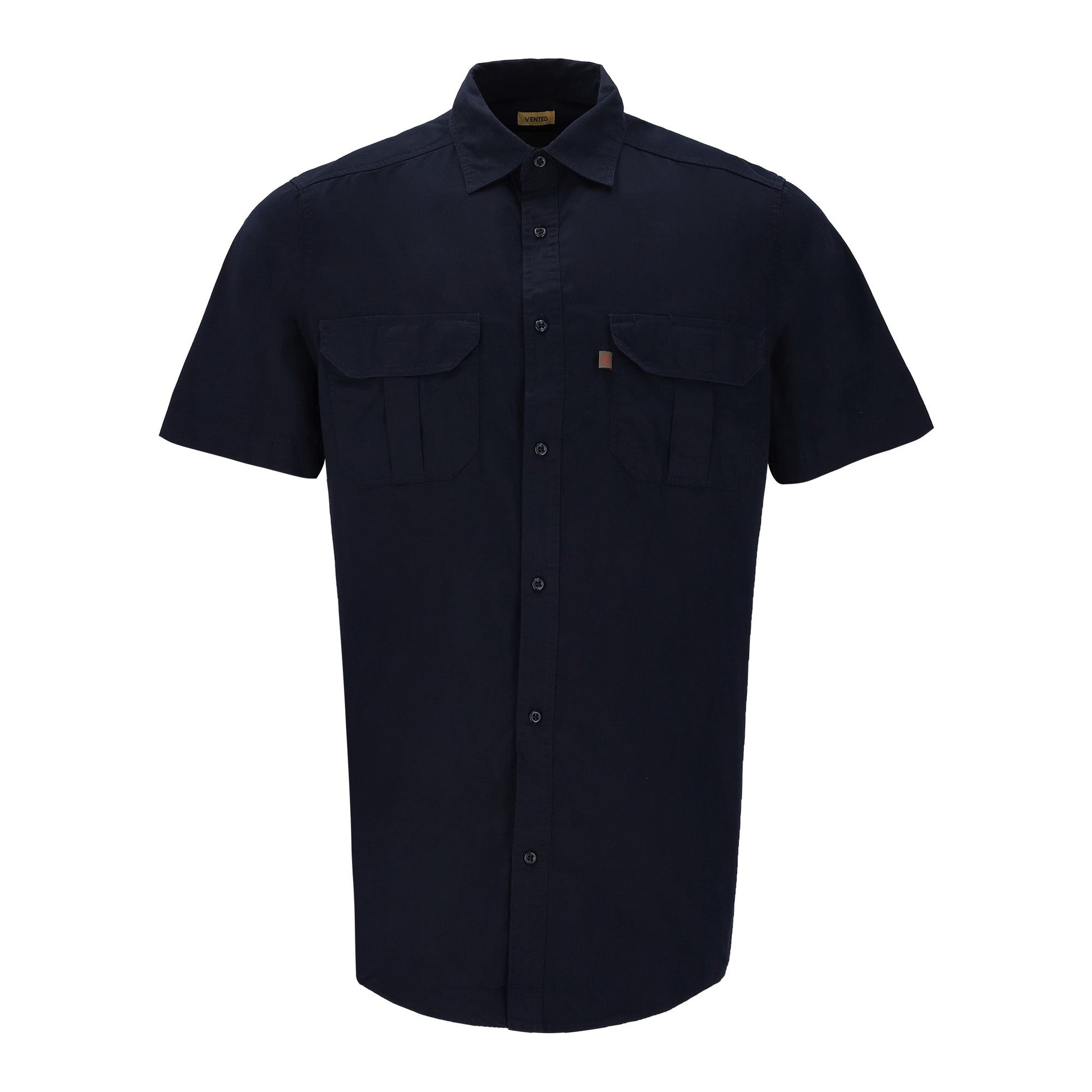 Trappers Short Sleeve Vented Mesh Double Pocket Shirt