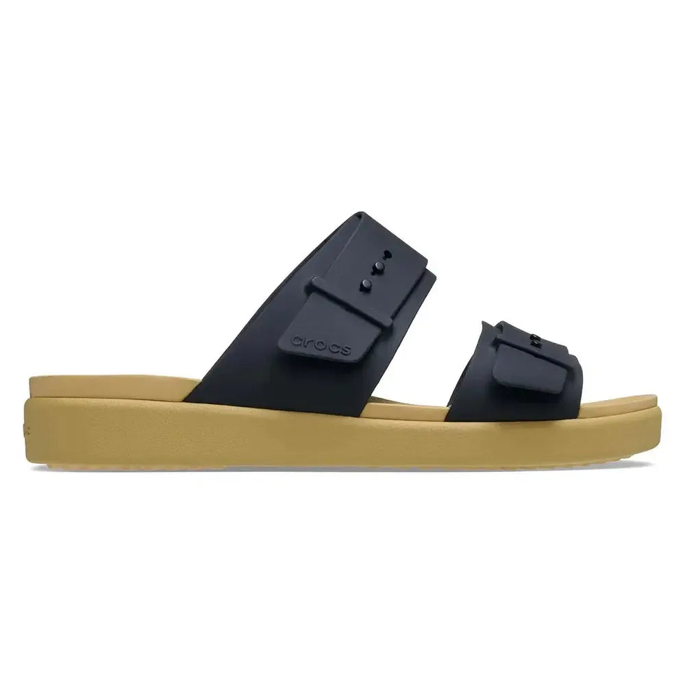 Crocs Ladies Brooklyn Buckle Low Wedge Sandal