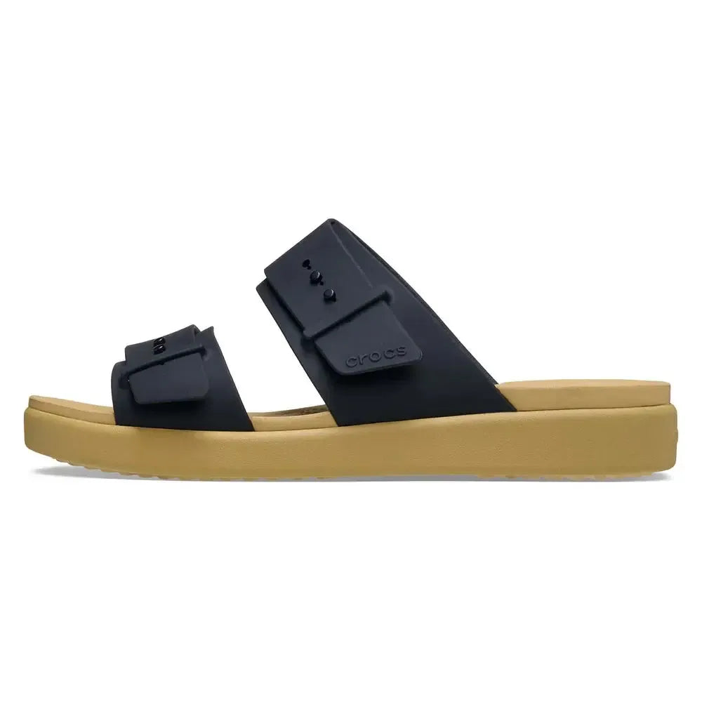 Crocs Ladies Brooklyn Buckle Low Wedge Sandal