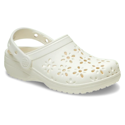 Crocs Ladies Classic Floral Cut Out Clog